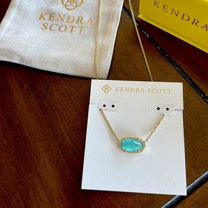 Kendra Scott Elisa Gold Pendant in Turquoise